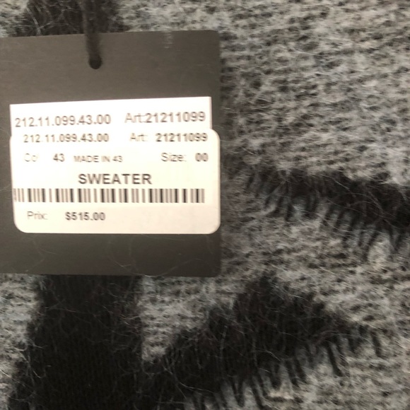 BRAND NEW Sarah Pacini long sweater Jacquard light blue OS - Picture 3 of 3